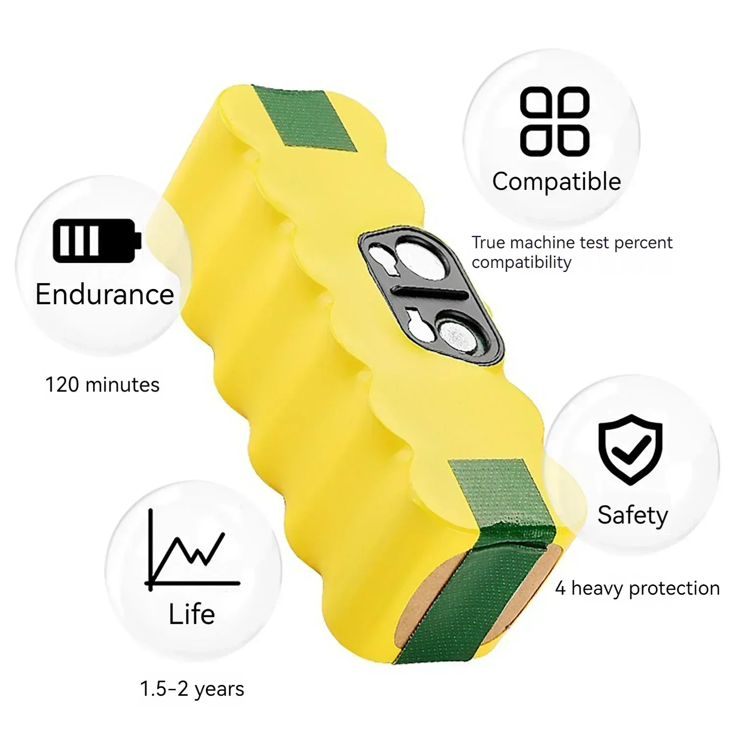 14.4V 5000mAh Robot Vacuum Cle - огляд і ціна 4S Lipo Battery 14.8V 6000Mah