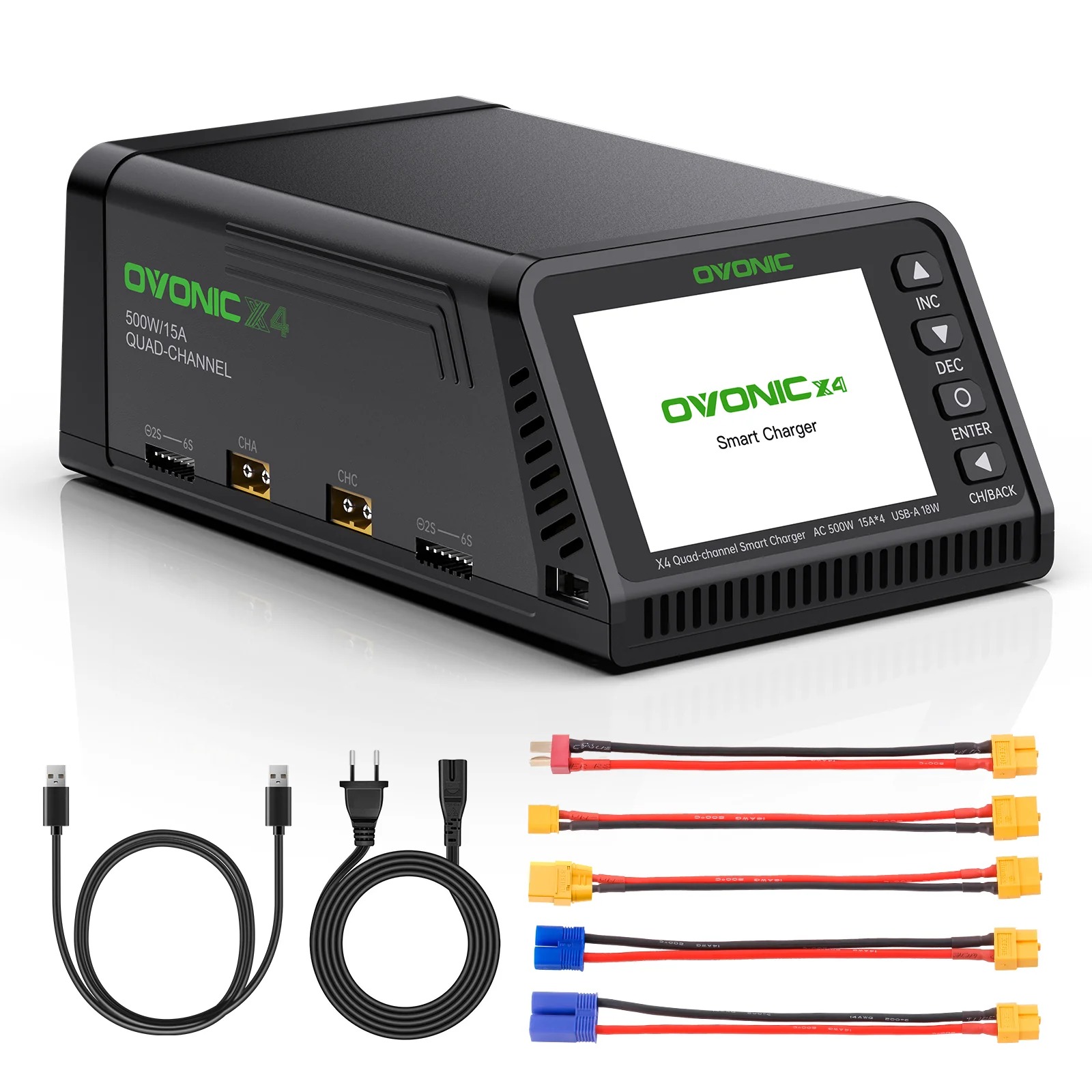 Ovonic X4 AC500W 4 Channel Sma - огляд і ціна Toolkitrc M6Dac Smart Charger